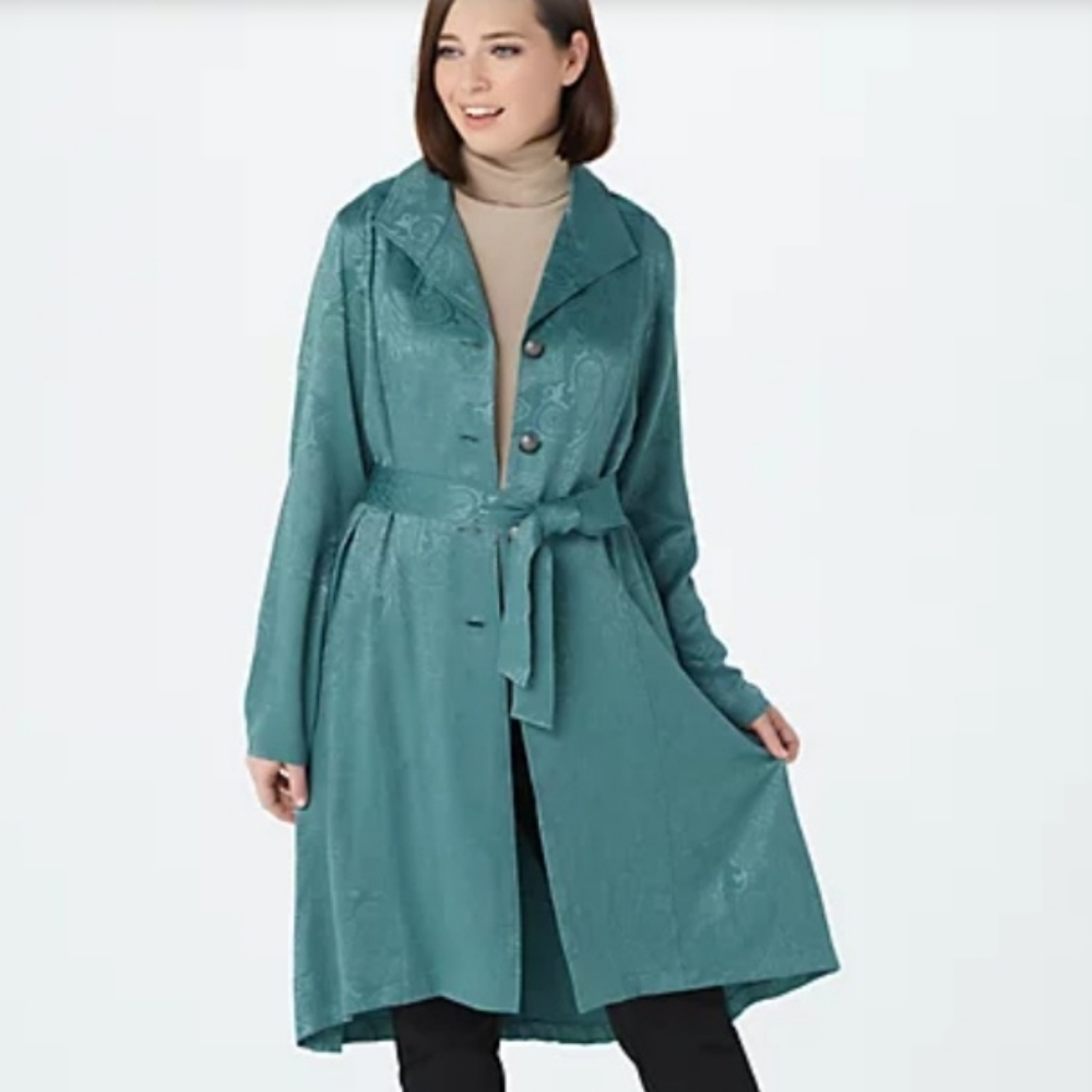 Dennis Basso Jaquard Woven Duster/Dress
